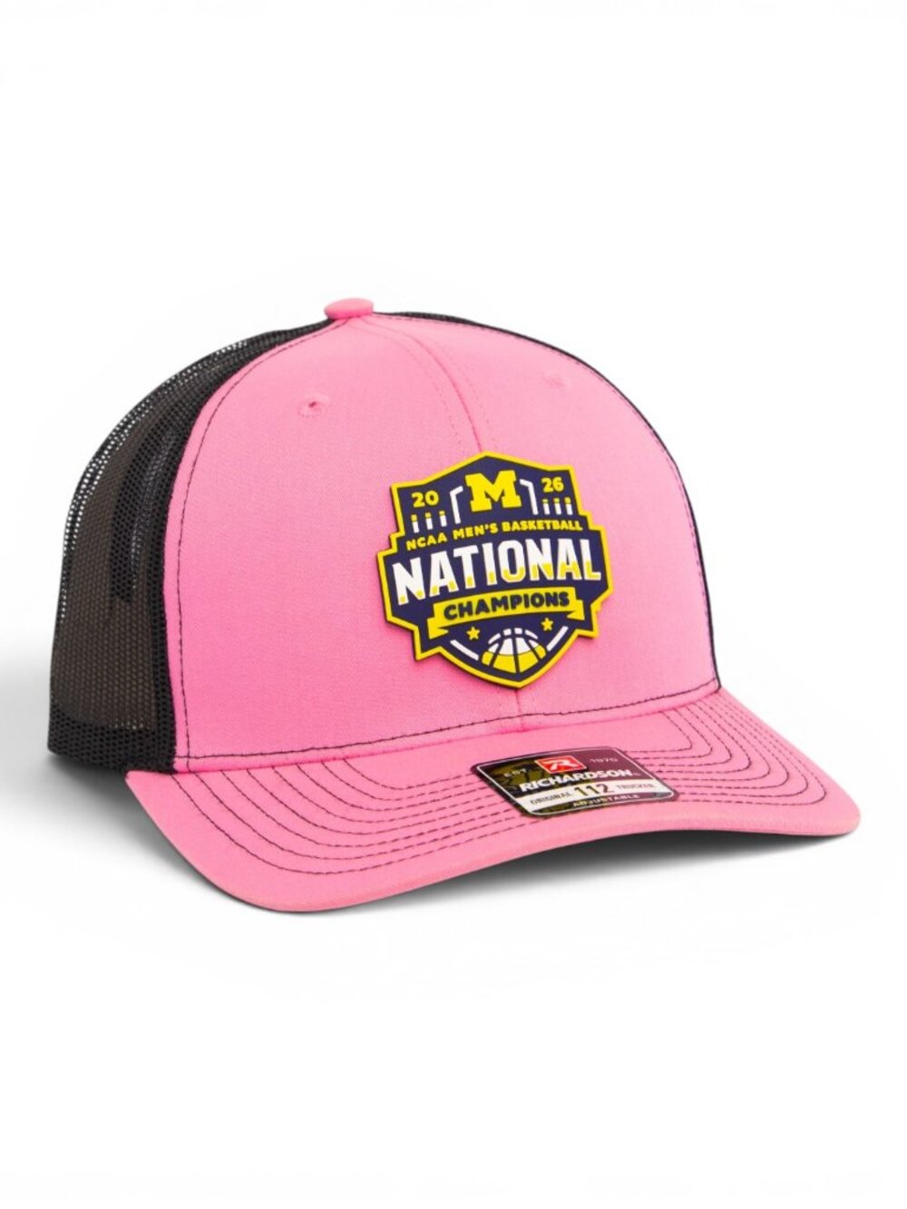 Michigan Wolverines 2026 Basketball National Champions 3D Snapback Trucker Hat